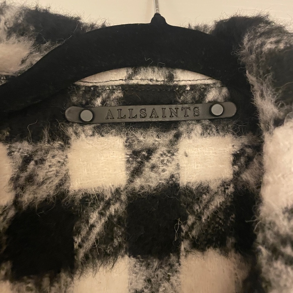 ALLSAINTS Haithe Brushed Checked Belted Coat - image 4